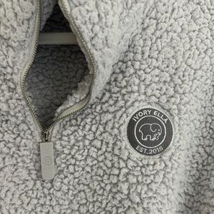 Ivory Ella Sherpa Quater Zip pullover